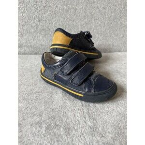 Bartek Leather Shoes Boys 27 Blue Easy On Closure Slip On School Casual